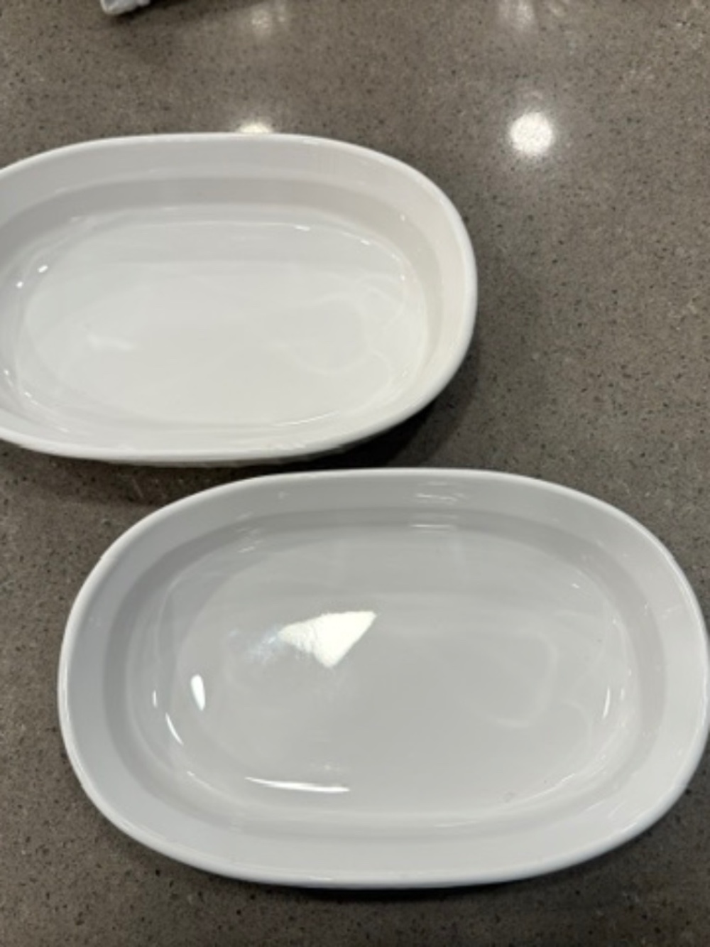 Set of 2 Corning Ware French White Oval Gratin Dishes